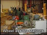 Wheel assembly stations.